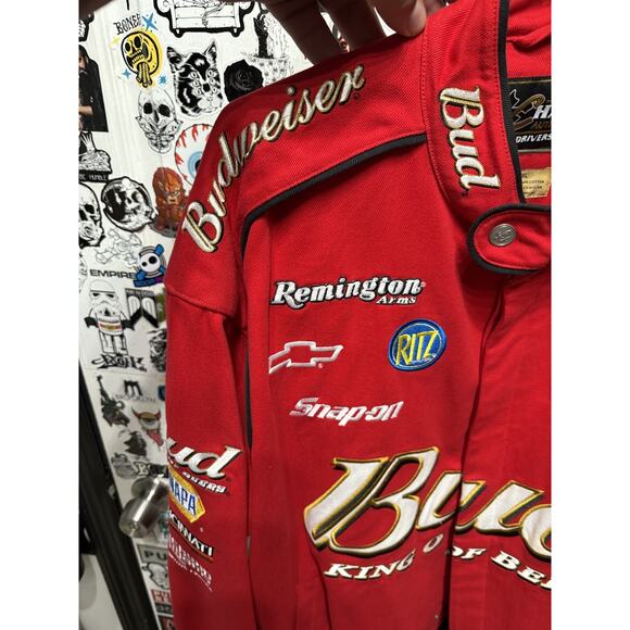 Dale Earnhardt Jr. Nascar Chase Twill Budweiser Men's Jacket Size XL - Picture 3 of 8